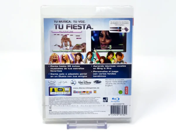 Parte trasera de Disney Sing It (ESP) (Precintado) para PlayStation 3, edición PAL España