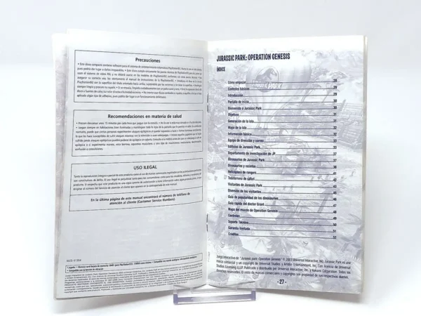 Jurassic Park: Operation Genesis (ESP) (Manual) para PlayStation 2, edición PAL España, de segunda mano