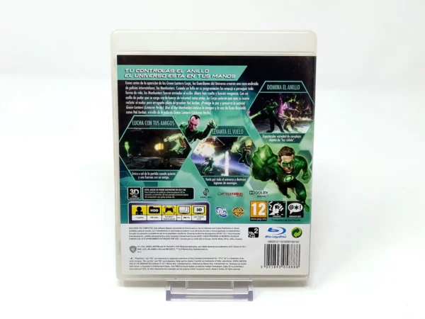 Parte trasera de Green Lantern: Rise of the Manhunters (ESP) para PlayStation 3, edición PAL España