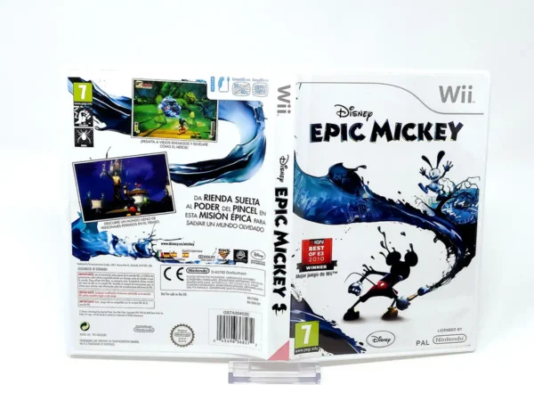 Disney Epic Mickey (ESP) (Carátula) para Nintendo Wii, edición PAL España, de segunda mano