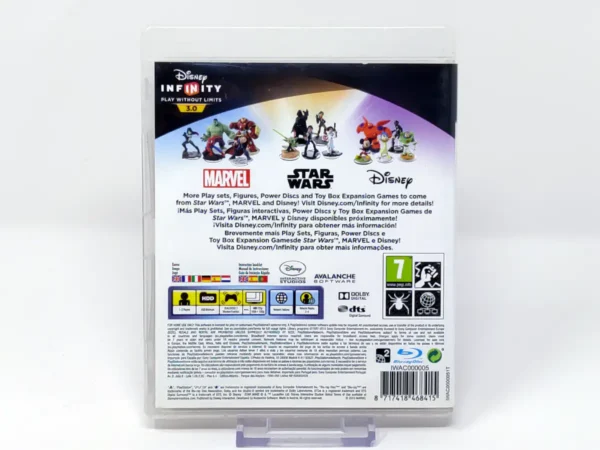 Parte trasera de Disney Infinity 3.0: Play Without Limits (ESP) para PlayStation 3, edición PAL España