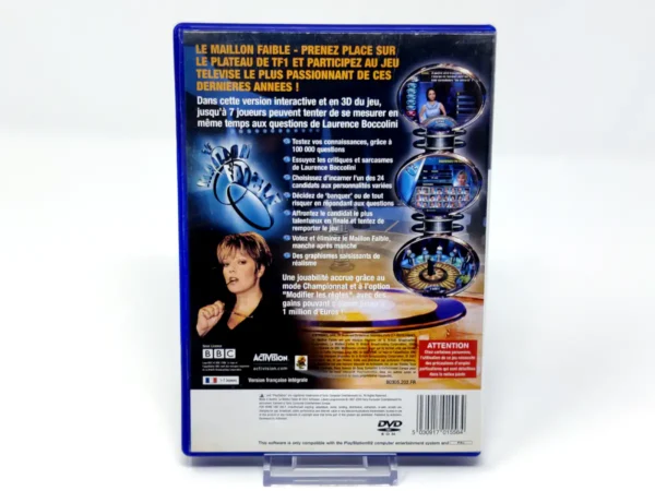 Parte trasera de Le Maillon Faible (FRA) para PlayStation 2, edición PAL Francia