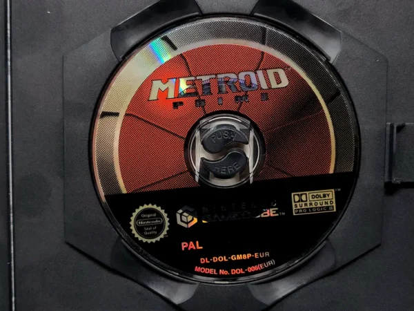 Lateral de la caja de Metroid Prime (ESP) para Nintendo GameCube