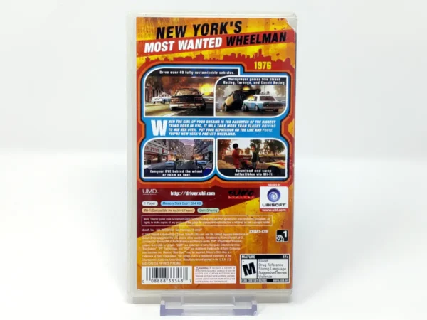 Parte trasera de Driver 76 (USA) (Rebajado) para PSP, edición NTSC USA