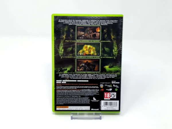 Parte trasera de MorphX (ESP) para XBOX 360, edición PAL España
