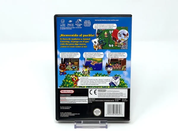 Parte trasera de Animal Crossing (ESP) para Nintendo GameCube, edición PAL España