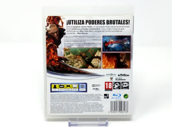 Parte trasera de Prototype 2 (ESP) (Rebajado) para PlayStation 3, edición PAL España