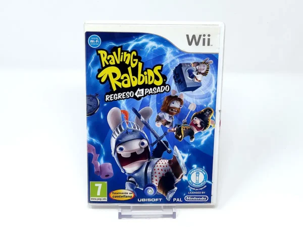 Portada de Raving Rabbids: Regreso al Pasado (ESP) (Rebajado) para Nintendo Wii, edición PAL España, de segunda mano
