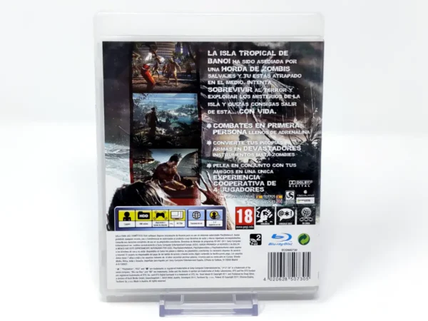 Parte trasera de Dead Island (ESP) para PlayStation 3, edición PAL España