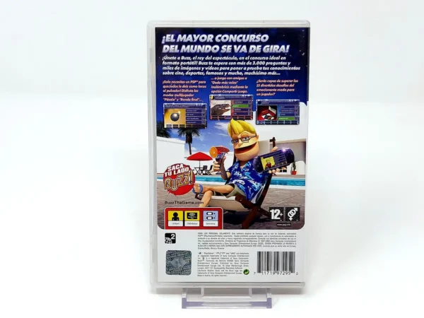 Parte trasera de Buzz! Concurso de Bolsillo (ESP) para PSP, edición PAL España