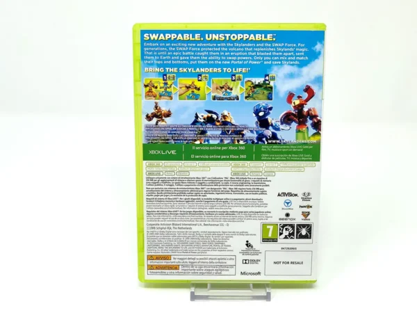 Parte trasera de Skylanders: Swap Force (ESP) para XBOX 360, edición PAL España