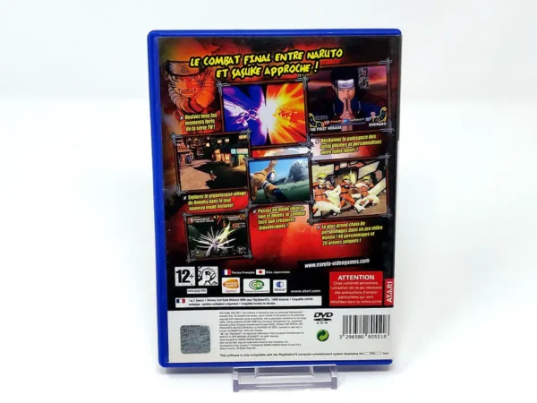 Parte trasera de Naruto: Ultimate Ninja 3 (FRA) para PlayStation 2, edición PAL Francia