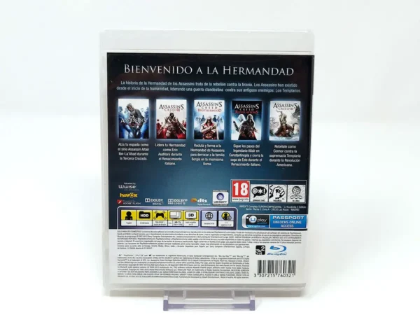 Parte trasera de Assassin's Creed: Heritage Collection (ESP) para PlayStation 3, edición PAL España