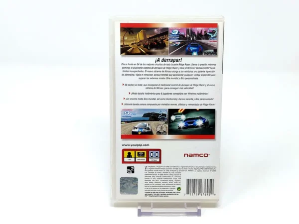 Parte trasera de Ridge Racer (ESP) (Rebajado) para PSP, edición PAL España