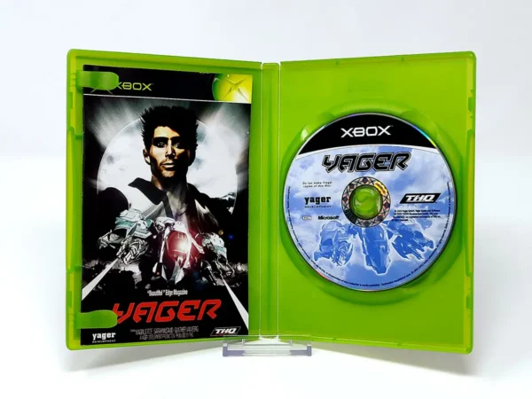 Interior del juego Yager (ESP) para XBOX con disco y manual