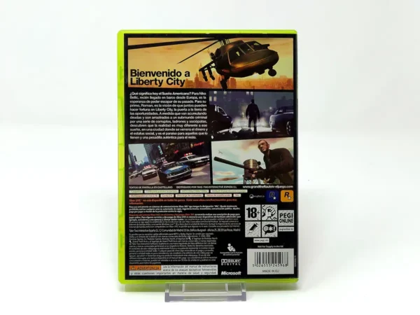 Parte trasera de Grand Theft Auto IV (ESP) (Rebajado) para XBOX 360, edición PAL España