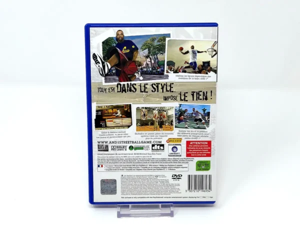 Parte trasera de AND 1 Streetball (FRA) para PlayStation 2, edición PAL Francia