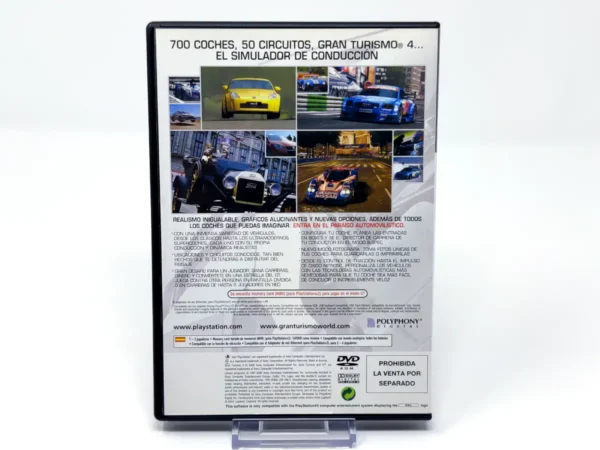 Parte trasera de Gran Turismo 4 (ESP) (v2) para PlayStation 2, edición PAL España
