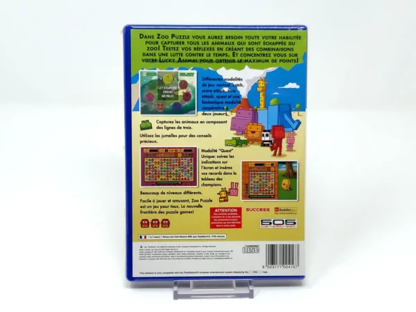 Parte trasera de Zoo Puzzle (FRA) (Precintado) para PlayStation 2, edición PAL Francia