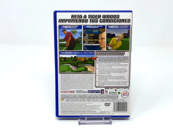 Parte trasera de Tiger Woods PGA Tour 2005 (ESP) para PlayStation 2, edición PAL España
