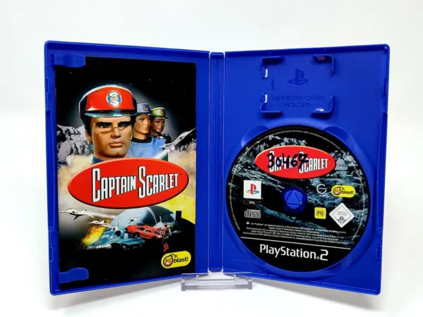 Interior del juego Captain Scarlet (ESP) (Rebajado) para PlayStation 2 con disco y manual