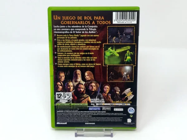 Parte trasera de El Señor de los Anillos: La Tercera Edad (ESP) para XBOX, edición PAL España