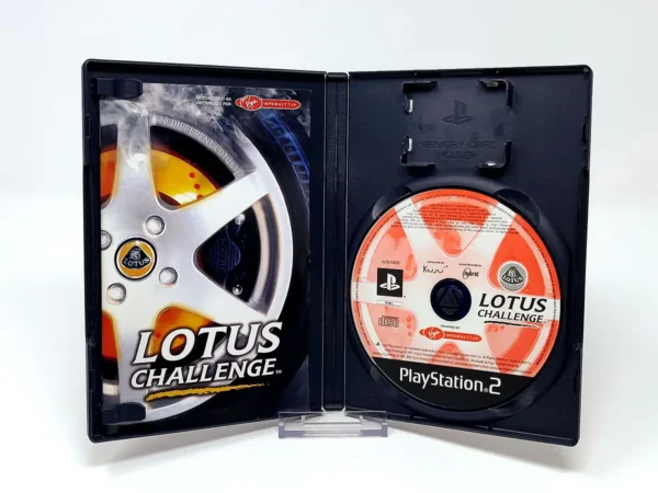 Interior del juego Lotus Challenge (ESP) para PlayStation 2 con disco y manual
