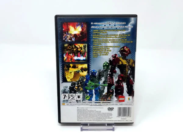 Parte trasera de Bionicle Heroes (ESP) para PlayStation 2, edición PAL España