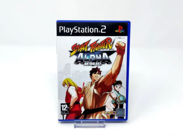 Portada de Street Fighter Alpha Anthology (UK) para PlayStation 2, edición PAL UK, de segunda mano