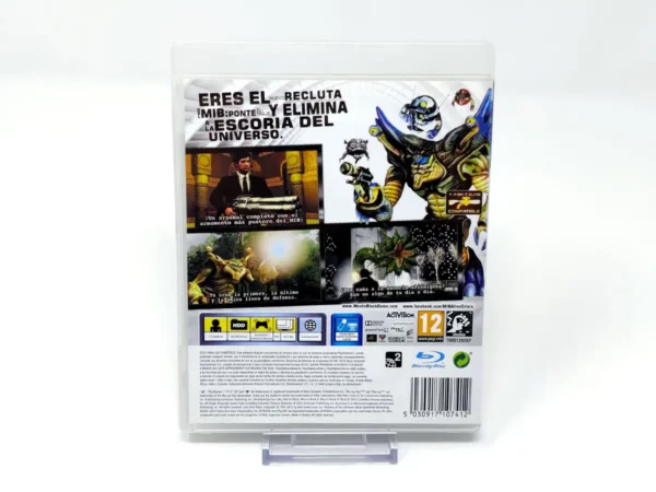 Parte trasera de MIB: Alien Crisis (ESP) para PlayStation 3, edición PAL España