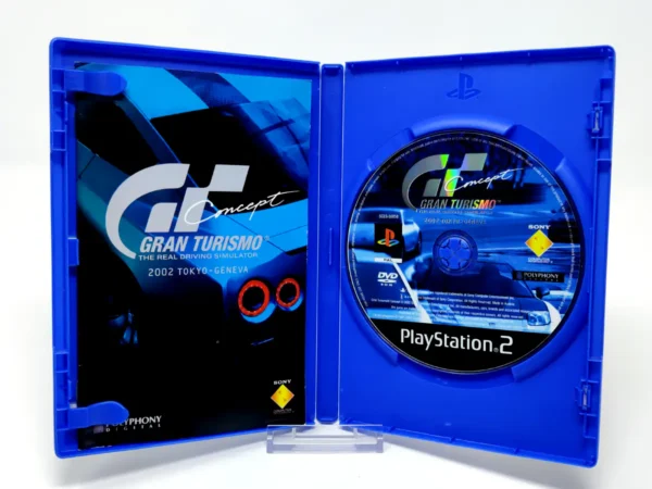 Interior del juego Gran Turismo Concept: 2002 Tokyo-Geneva (ESP) para PlayStation 2 con disco y manual
