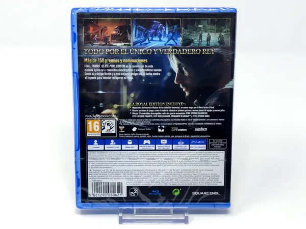 Parte trasera de Final Fantasy XV (Royal Edition) (ESP) (Precintado) para PlayStation 4, edición PAL España