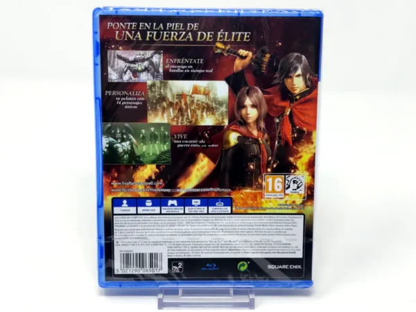 Parte trasera de Final Fantasy: Type-0 HD (ESP) (Precintado) para PlayStation 4, edición PAL España