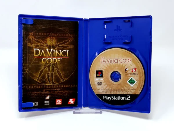Interior del juego The Da Vinci Code (FRA) para PlayStation 2 con disco y manual