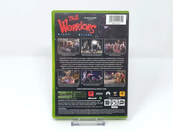 Parte trasera de The Warriors (ESP) para XBOX, edición PAL España