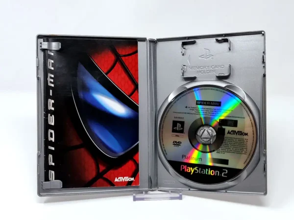 Interior del juego Spider-Man (ITA) (Platinum) para PlayStation 2 con disco y manual