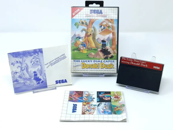 Lateral de la caja de The Lucky Dime Caper Starring Donald Duck (ESP) para Sega Master System