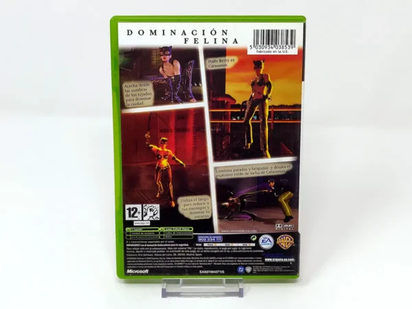 Parte trasera de Catwoman (ESP) para XBOX, edición PAL España