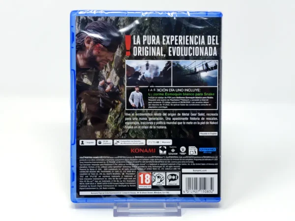 Parte trasera de METAL GEAR SOLID Δ: SNAKE EATER (Day One Edition) (ESP) (Precintado) para PlayStation 5, edición PAL España