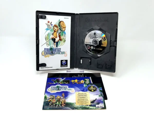 Interior del juego Final Fantasy Crystal Chronicles (ESP) para Nintendo GameCube con disco y manual