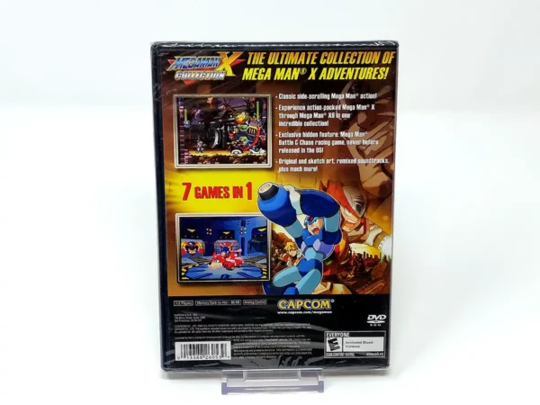 Parte trasera de Mega Man X Collection (USA) (Precintado) para PlayStation 2, edición NTSC USA
