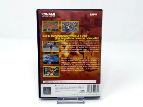 Parte trasera de ESPN International Track & Field (ESP) (Rebajado) para PlayStation 2, edición PAL España
