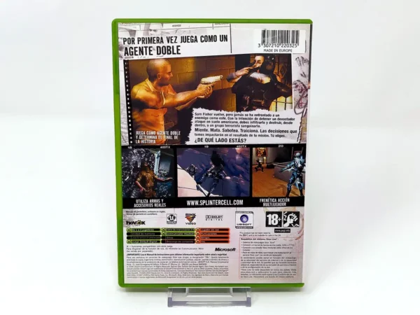 Parte trasera de Tom Clancy's Splinter Cell: Double Agent (ESP) (Rebajado) para XBOX, edición PAL España