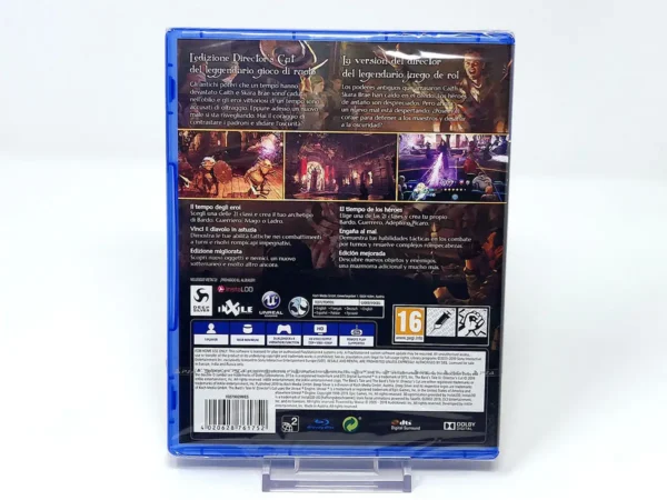 Parte trasera de The Bard's Tale IV: Director's Cut (ESP) (Precintado) para PlayStation 4, edición PAL España