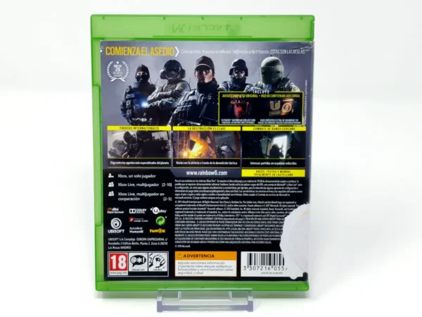 Parte trasera de Tom Clancy's Rainbow Six: Siege (Advanced Edition) (ESP) (Rebajado) para XBOX One / Series X/S, edición PAL España