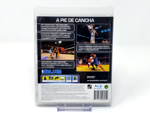 Parte trasera de NBA 08 (ESP) para PlayStation 3, edición PAL España
