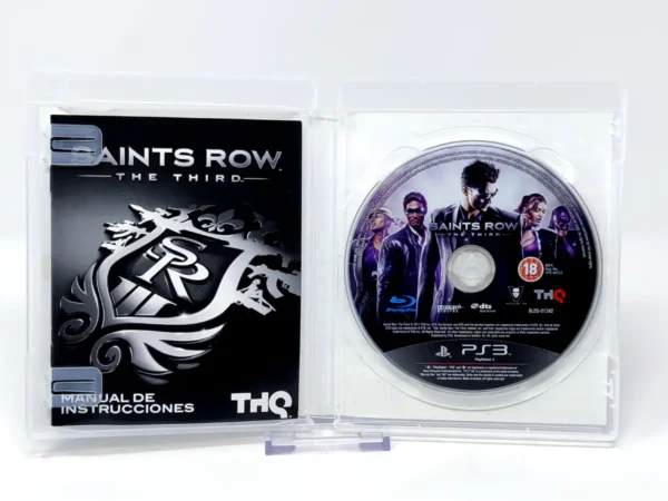 Interior del juego Saints Row: The Third (Edición Genki) (ESP) para PlayStation 3 con disco y manual