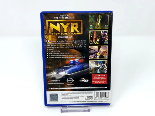 Parte trasera de NYR: New York Race (FRA) para PlayStation 2, edición PAL Francia