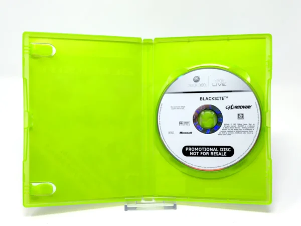 Interior del juego BlackSite (UK) (Promo) para XBOX 360 con disco y manual