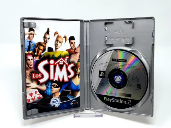 Interior del juego Los Sims (ESP) (Platinum) para PlayStation 2 con disco y manual